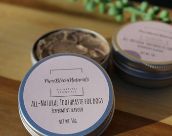 All-Natural Non-Toxic Bentonite Clay Dog Toothpaste, Peppermint Flavour, with Cinnamon and Parsley