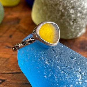 sterling silver sea glass ring, Seaham sea glass, silver ring, sea glass jewellery, sea glass ring, silver sea glass ring, bespoke ring