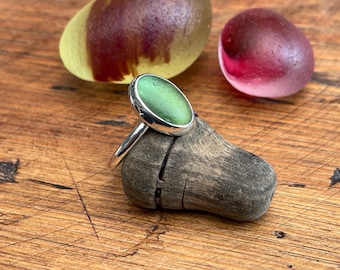 Seaham sea glass, sea glass ring, silver sea glass rings