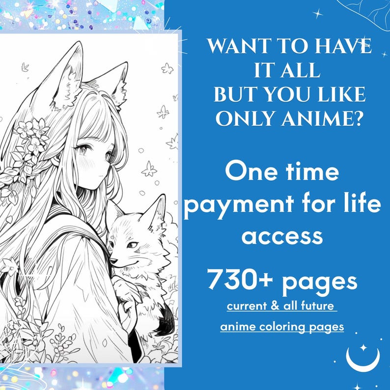 730+ Anime Coloring Pages MEGA BUNDLE (Digital Download) image 2