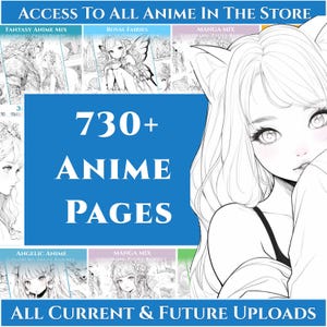 730+ Access To All Anime From the store | Anime Coloring Pages | MEGA BUNDLE | Anime Wholeshop
