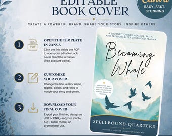 Spiritual Book Cover  •  Canva Template • Editable & Digital Download