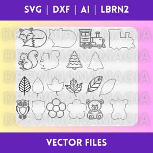 Wysypywanki sensoryczne pliki wektorowe do wycinania ai, svg, dxf, lbrn2 zdjęcie 2