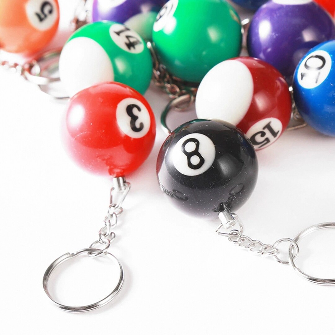Pool Ball Keychain 8 Ball Keychain Vintage 8 Ball Mini Etsy