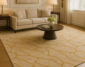 Alfombra de lujo Gold Line / Alfombra de lana tejida a mano / Alfombra moderna para pasillo de hotel