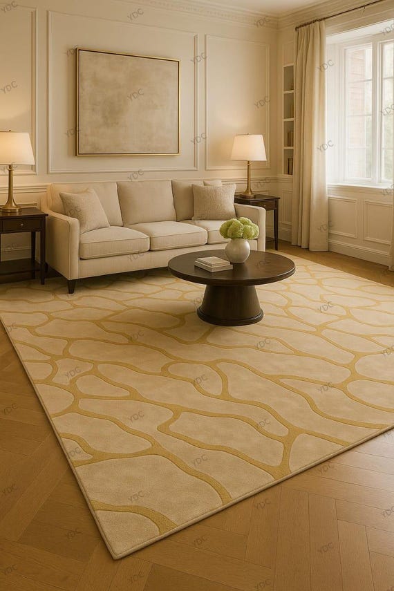 Luxurious 100% Viscose  Rug with Bold Black Border" Hand Tufted Rug for Home Decor ,Kids Room Rug, Living Room Rug, Bed Room Rug Mfd By -YDC