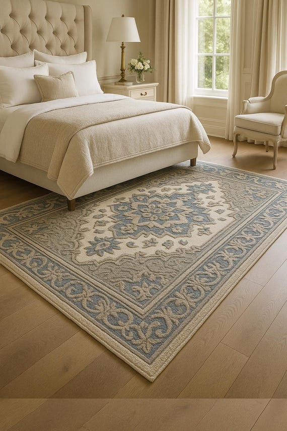 Elation Ivory Blue: Highlights the specific collection and colorway for Home Decor and Office By- YDC
