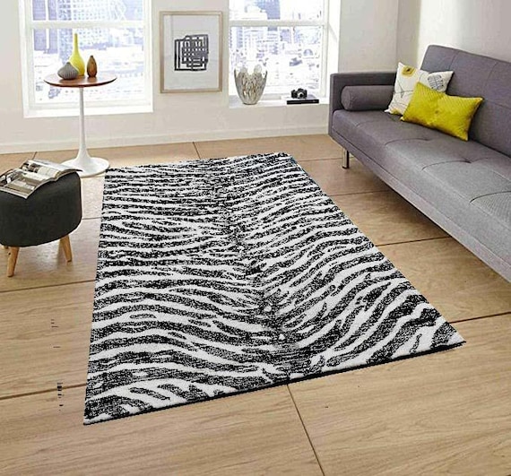 Zebra Model Loop Rug with Stunning Color Black and White Rug for Home Deco Rug Kids Room Rug Living Room Rug Bed Room Rug Office Rug