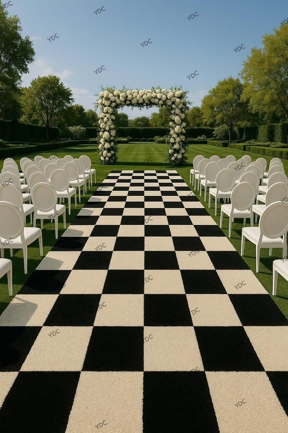 Black White Checkerboard Rug, Hand Tufted Wool Modern Geometric Area Rug