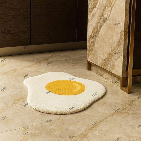 Egg Shape Irregular Hand Tufted Wool Rug –  Modern Area Rug