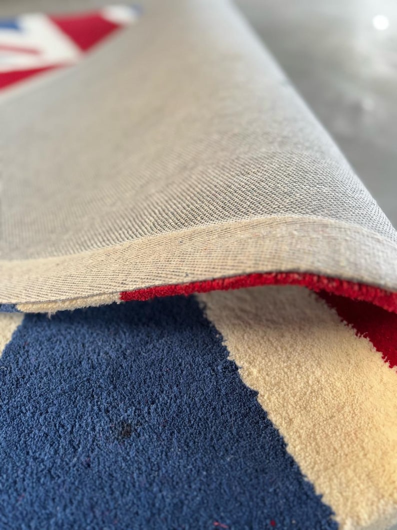 Union Jack Rugg Union Jack Rug, Hand Tufted New Zealand Wool British Flag Area Rug ...