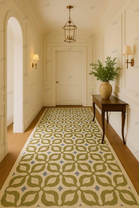 Hand-Knotted Rust Oushak Rug A Touch of Timeless Elegance Turkish Rug with Traditional Floral Motifs Rug for Home Decor, Made By-YDC