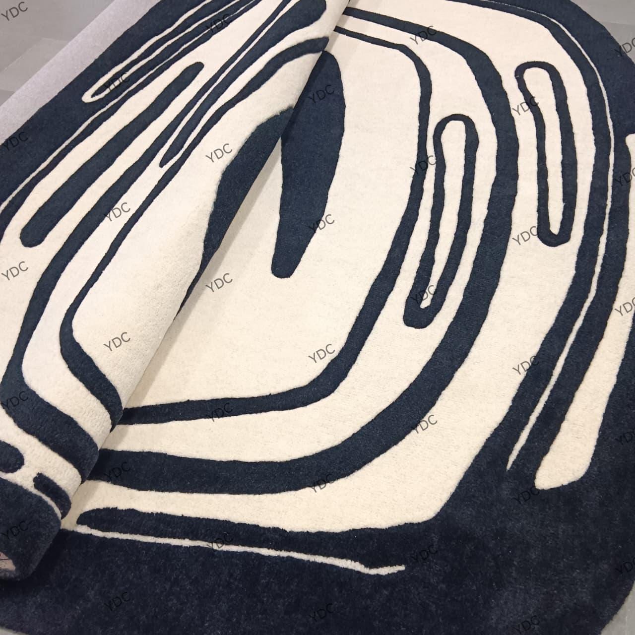 Handmade Sculptural Wool Rug: Modern Freeform Design, 9x12 Area Rug - Etsy