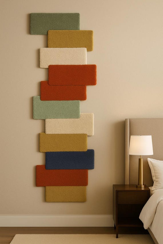 Irregular Hand Tufted Wool Rug: A Stairway Style Runner Area Rug for Living Room