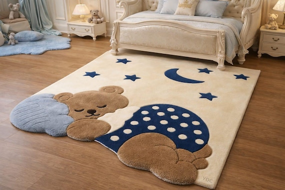 The Blossom Floral Hand tufted Rug for your home decor Living room, Bed room, Girls room , Wall Decor, Drawing room and many more