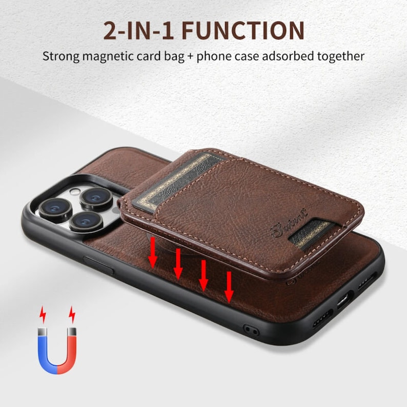 Casper Leather IPhone 15 Pro Max Wallet Case | Detachable MagSafe Comp - View #14