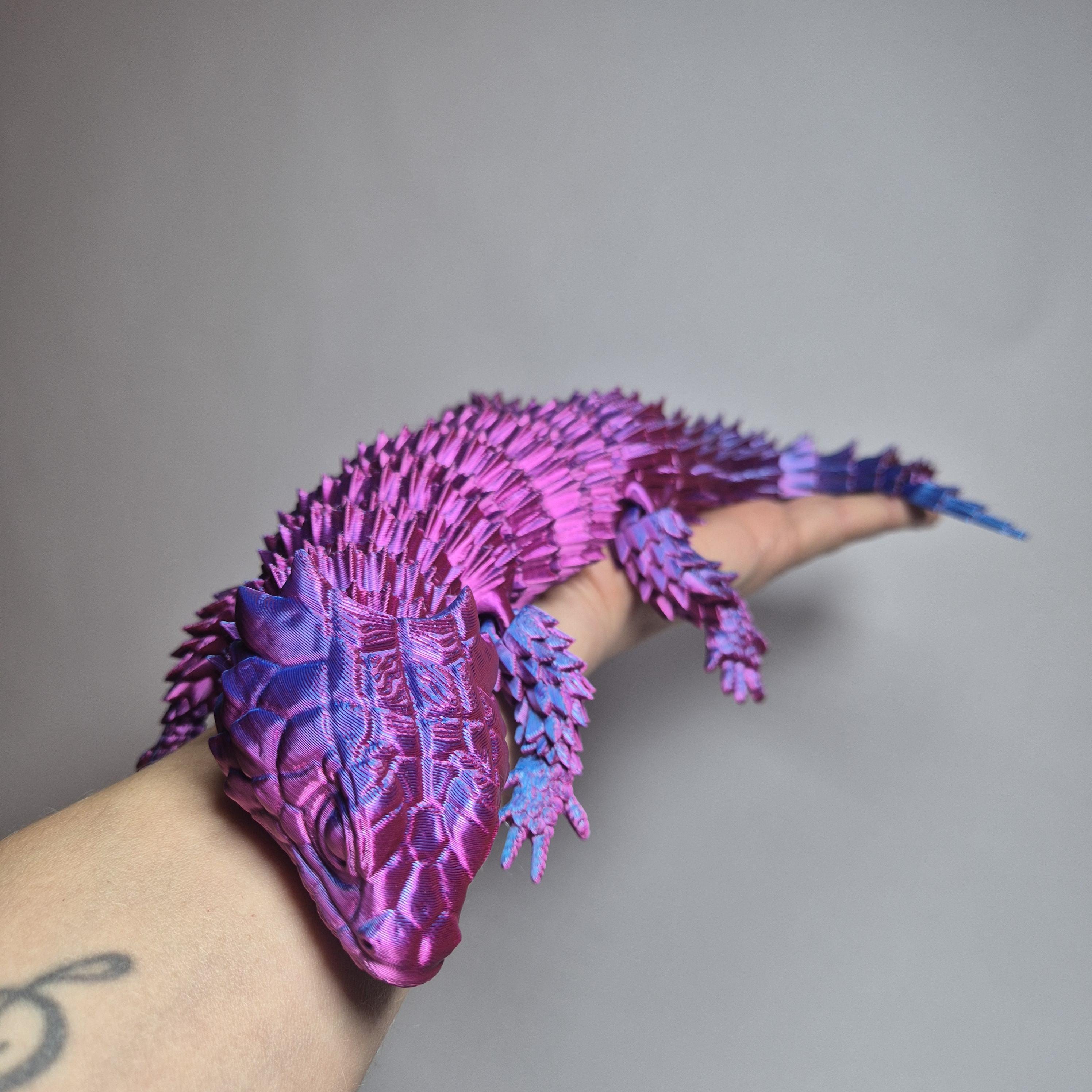 Large Colour Changing Reptile Lizard Fidget Toy, 3D Printed Desk Toy, Articulated Toy, Gift For Him, Bearded Dragon, Desk Toy, Toy Gift
