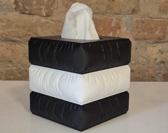 3D Printed Cube Tissue Box Cover - Reversible Minimalist Pillow Design for Standard Kleenex & Scotties Bathroom Decor