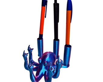 Fucktopus - Pen Holder Octopus, Fun Fidget Toy, Unique 3D Printed Desk Accessory, Cute Gift for Office & Home