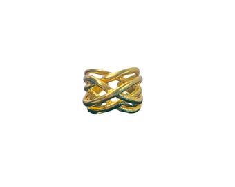 The Costellate, 24K Gold-Plated Ring, Handcrafted, Fashion Accessory, Sophistication & Elegance
