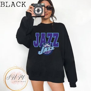 NBA Exclusive Collection Women's Black Utah Jazz Vintage Wordmark Pullover Sweatshirt Size: Small