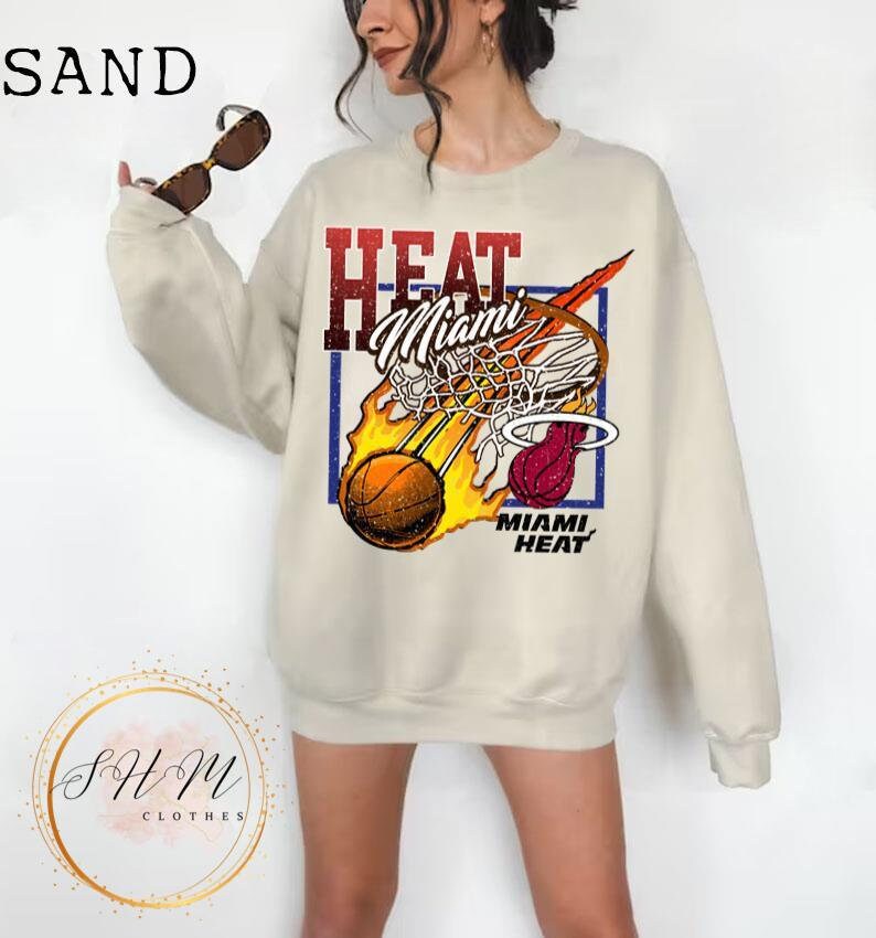 Miami Heat White Hot Tee - Vintage White - Throwback