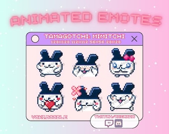 Mimitchi Tamagotchi GIF Emotes for Twitch/Discord (Digital Download)