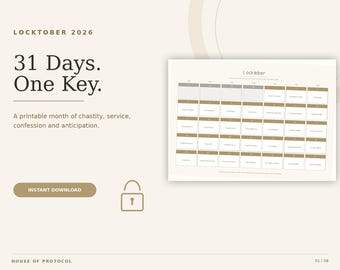 LOCKTOBER 2026 Calendar Challenge