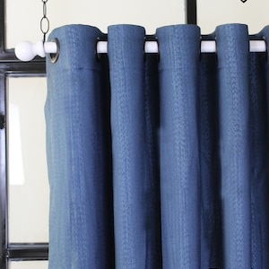 Dubbelzijdig blauwe gordijnen, blauw dubbelzijdig gordijn, blauwe panelen met gordijnen, 6 koppen, luxe blauwe gordijnen, zachte stof, gordijnideeën