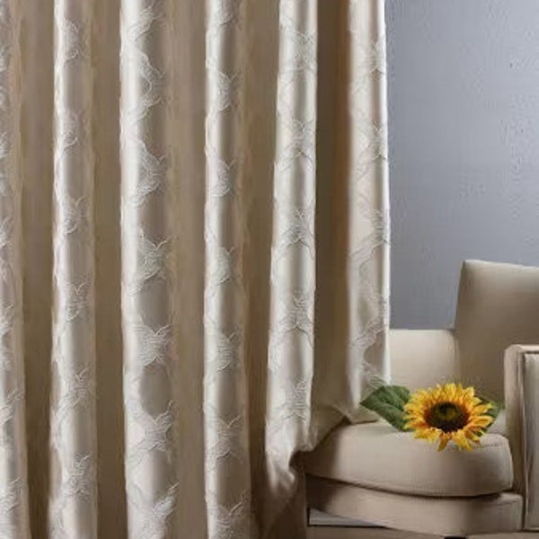 Modern Classic Heavy Weight Drapes - Elegant Living Room and Bedroom Curtains, White-Beige-Brown-Bronz-Gray Color Options