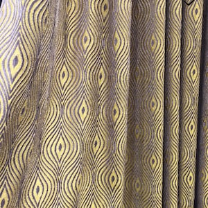 Pinch Pleat Ogee Jacquard Patterns, Curtain for Bedroom and Living room, 8 Color Options, Curtains, Pleated Custom Curtain Panels,Extra Long