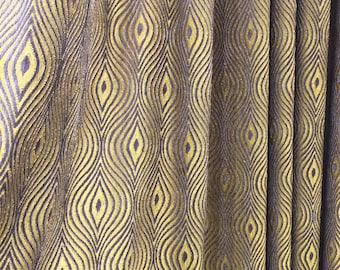 Ogee Jacquard Patterns, Curtain for Bedroom and Living room, 8 Color Options, Rod Pocket Curtains, Pleated Custom Curtain Panels,Extra Long