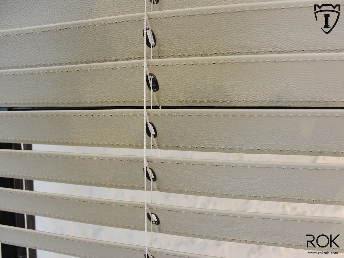 Extra Long Chain Leather Blinds, Drawstring Leather Blinds, Luxury ...