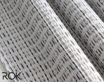 Geometrische semi-transparante gordijnstof, wit getextureerd draperiemateriaal, lichtgewicht bekledingsstof per meter, 7 kleuropties