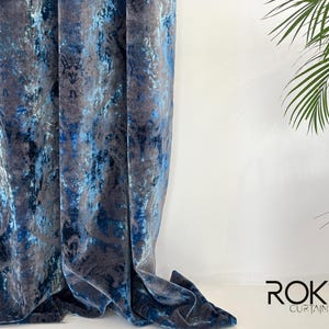 Jacquard Tie-dyed Velvets, Curtain for Bedroom and Living room, 12 Different Design, Rod Pocket Curtains, Pleated Custom Curtain Panels