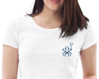 Tauchen Octopus T-Shirt | Tauch Shirt | Tauchen-Shirt | Tauchen-Geschenk | Tiefsee Tauchen | Taucher Shirt | Öko-T-Shirt für Damen