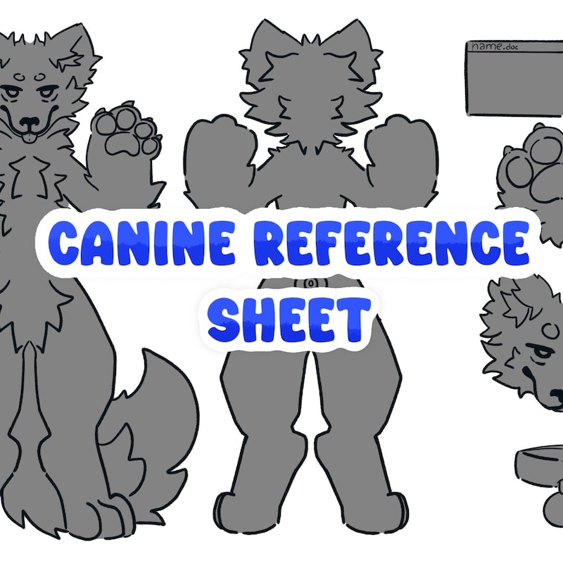 Furry Ref Sheet Base - Etsy