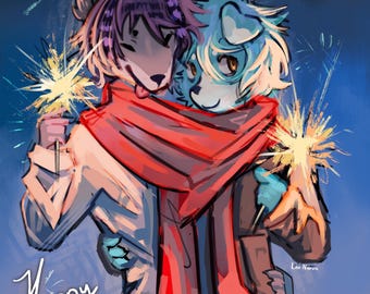 New Year Couple YCH