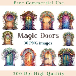 Magische deur clipart, fantastische deuren clip art png, toegangsdeur afbeeldingen, commercieel gebruik, transparante achtergrondkleur foto, 300 DPI, schattige deur png