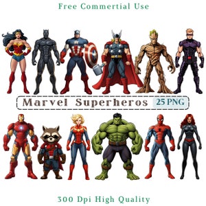 Marvel Superheroes Clipart, Adventures Clip Art Png, Hulk, Iron Man, Deadpool Bild, Kommerzielle Nutzung, Transparentes Hintergrundbild, 300 DPI