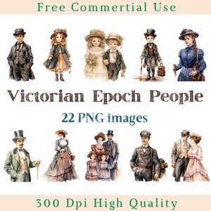 Watercolor Vintage People Clipart, Kind Clip Art, Ladies Png, Vintage Victorian Epoch Images, Bundle Transparent Backgound pictures, 300 DPI