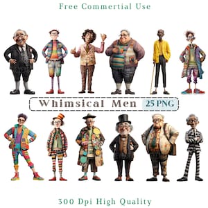 Imágenes prediseñadas de hombres caprichosos, imágenes prediseñadas de CU de hombre peculiar de medios mixtos, gráficos de anciano PNG, fondo transparente, imagen de hombre divertido, elementos caprichosos