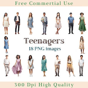 Tieners clipart, tieners illustraties, goede kinderen afbeelding, etnische diversiteit beelden, commercieel gebruik, transparante achtergrondafbeelding, tieners PNG