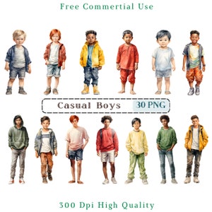 Casual Boys Clipart, Kids CU Clip Art, Children Image, Etnische Diversiteit Afbeeldingen, Transparante Achtergrondafbeelding, Aziatische Indiase Tieners Png