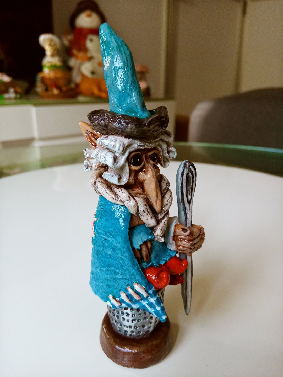 Domestic Brownie Sculpture , House Goblin , Fairy , Air Dry Clay