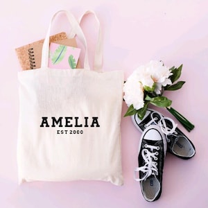 Personalised EST Name Tote Bag