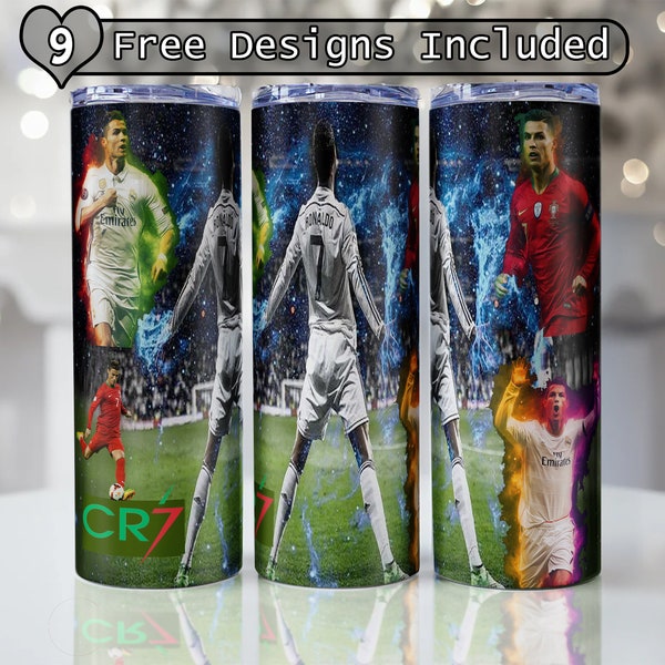 Ronaldo cr 7 Straight Skinny Tumbler wrap 20 oz & 30 oz Sublimation Wrap | PNG Digital File | INSTANT DOWNLOAD png ronaldo design CR7 wrap