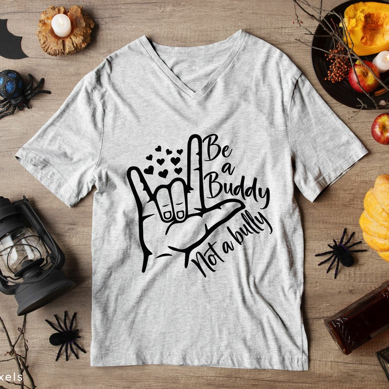 Be A Buddy Not A Bully Svg Png, Stop Bullying, End Bullying Svg, Trendy Bullying Prevention Digital Download Sublimation PNG & SVG Cricut image 3