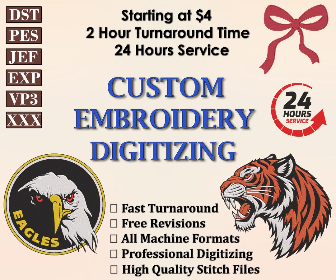 Custom Logo Digitizing for Embroidery, Logo Digitizing, Embroidery ...
