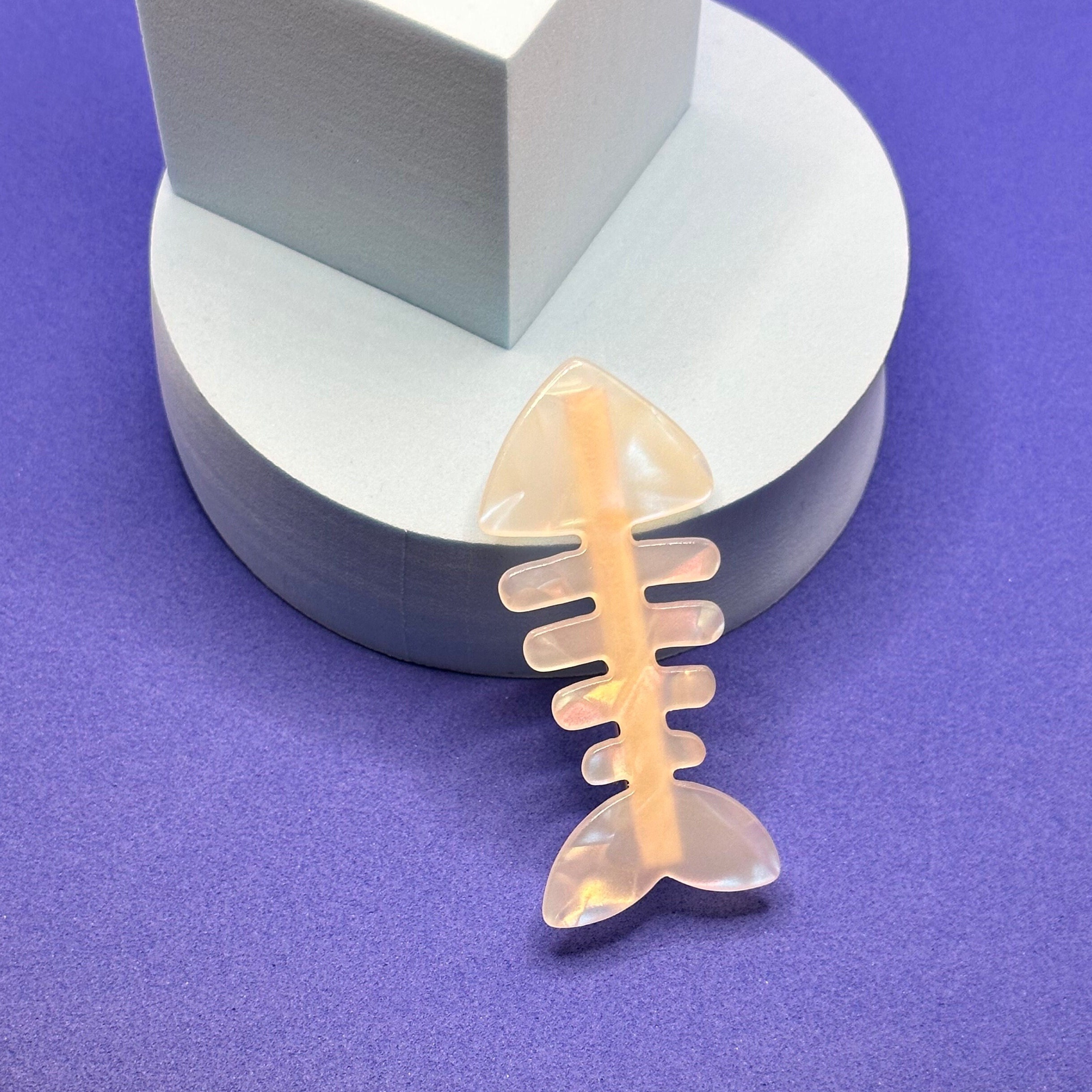 Fish Bone Hair Clip / Fish Skeleton Hair Clip / Fish Hair Clip Etsy